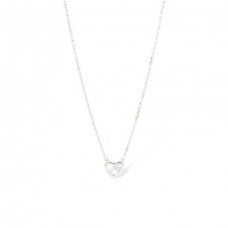 SILVER NECKLACE WITH HEART