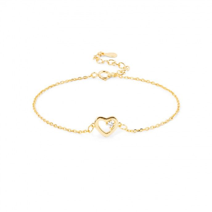 SILVER BRACELET WITH HEART