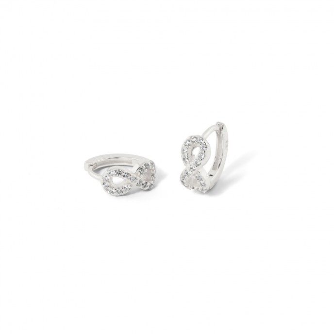 SILVER INIFINITY HOOPS