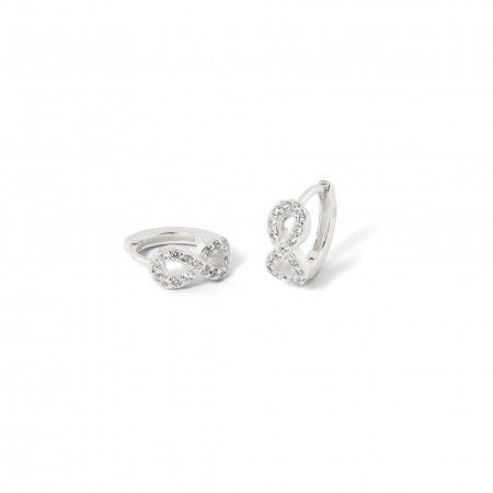 SILVER INIFINITY HOOPS