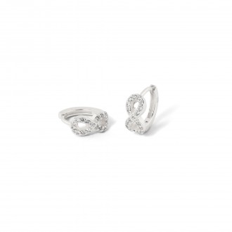 SILVER INIFINITY HOOPS