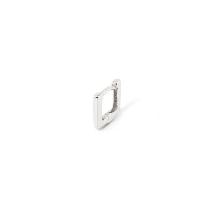 SILVER SQUARE HOOP