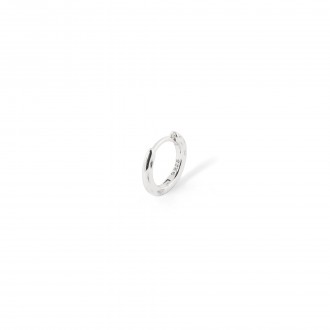 HAMMERED SILVER HOOP