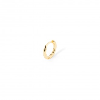 HAMMERED SILVER HOOP