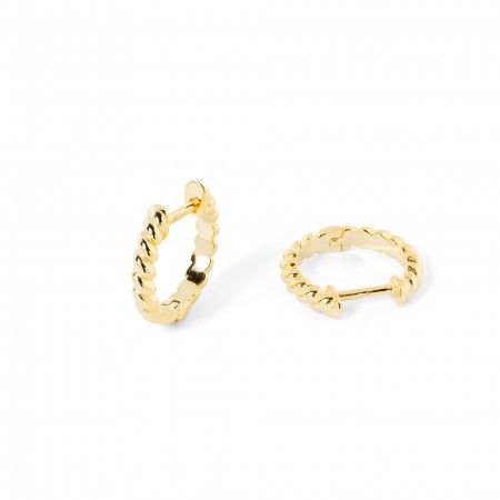 SILVER TWISTED HOOPS