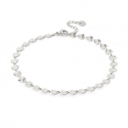 PULSEIRA PÉ AÇO CORAÇÕES PULSEIRA PÉ AÇO CORAÇÕES