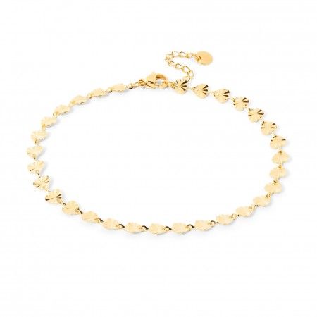 PULSERA DE PIE CORAZONES DE ACERO PULSERA DE PIE CORAZONES DE ACERO