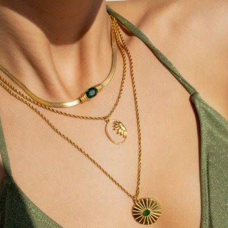 COLLAR BRILLANTE DE ACERO