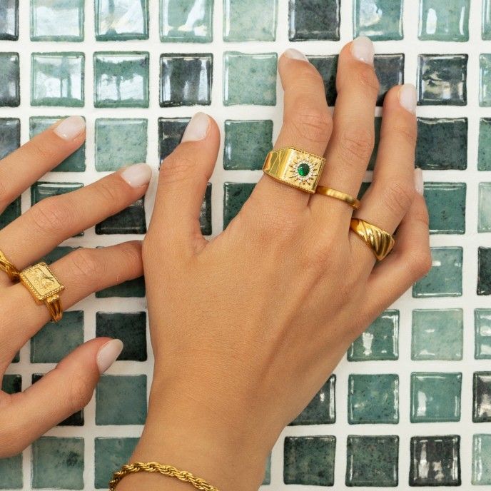 SUN STEEL RING