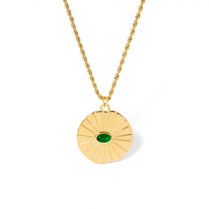 STEEL NECKLACE WITH ZIRCON