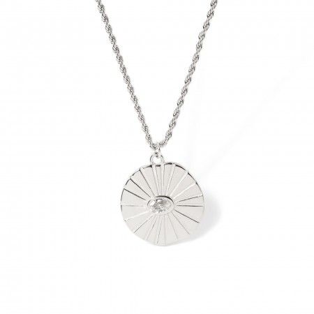 STEEL NECKLACE WITH ZIRCON STEEL NECKLACE WITH ZIRCON