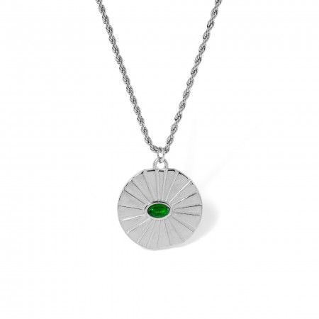 STEEL NECKLACE WITH ZIRCON