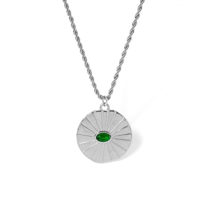 STEEL NECKLACE WITH ZIRCON