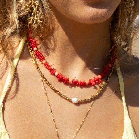 COLLAR DE ACERO CON PERLA