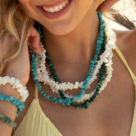 COLLAR DE PLATA CON PIEDRAS NATURALES
