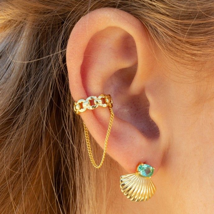 PENDIENTE EAR CUFF CON CADENA