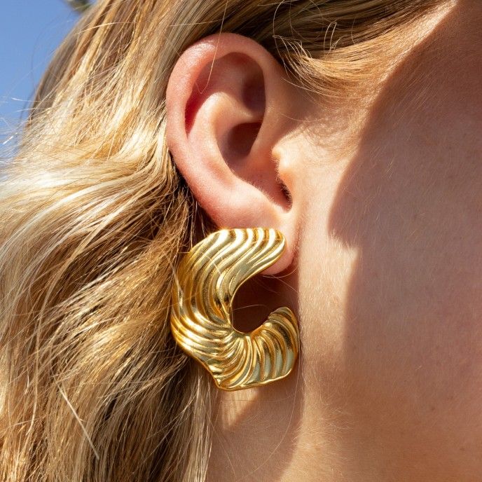 STEEL WAVE EARRINGS