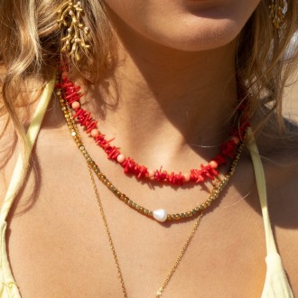 SILVER BAMBOO NECKLACE