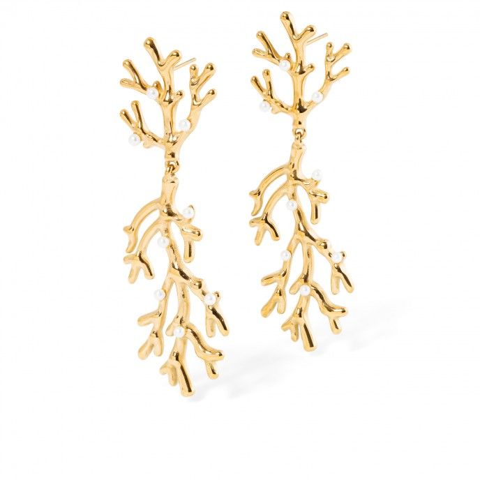 CORAL STEEL EARRINGS