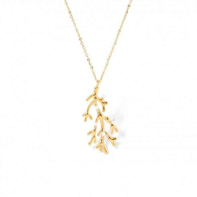 CORAL STEEL NECKLACE