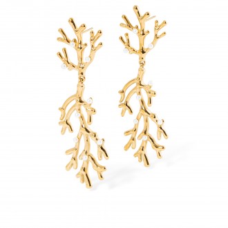 PENDIENTES DE ACERO CORAL
