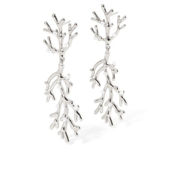 CORAL STEEL EARRINGS