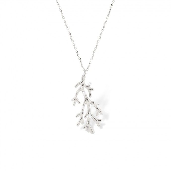 CORAL STEEL NECKLACE