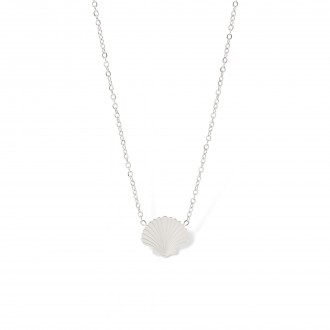 STEEL NECKLACE WITH SHELL
