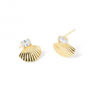 SILVER SHELL EARRINGS
