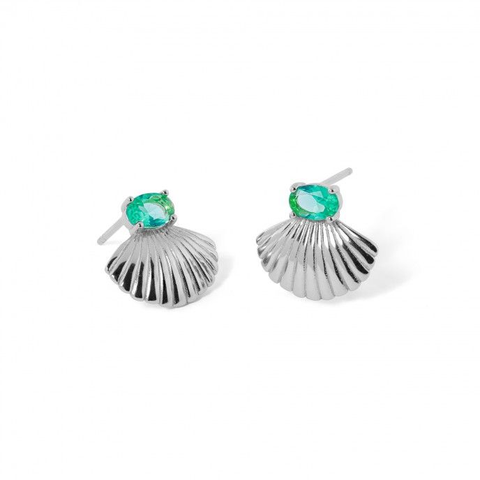 SILVER SHELL EARRINGS
