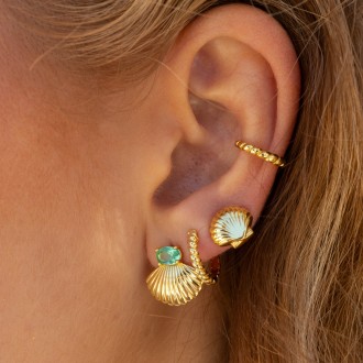 SILVER SHELL EARRINGS