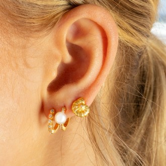 SILVER SHELL EARRINGS