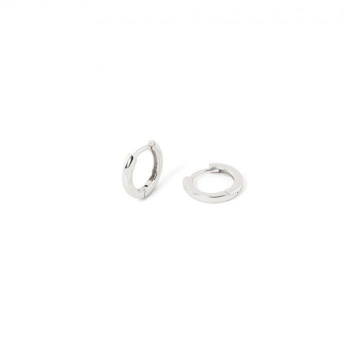 SILVER 8MM HOOPS