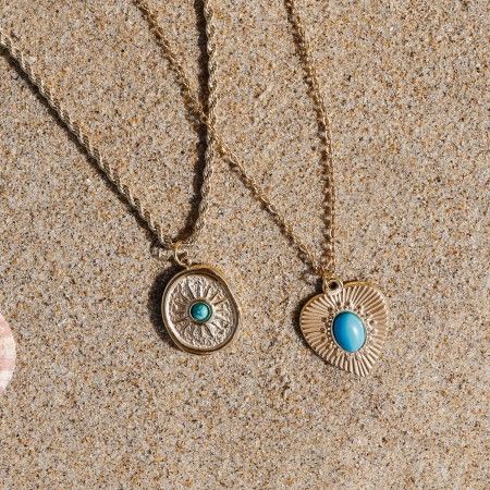 STEEL NECKLACE WITH SUN