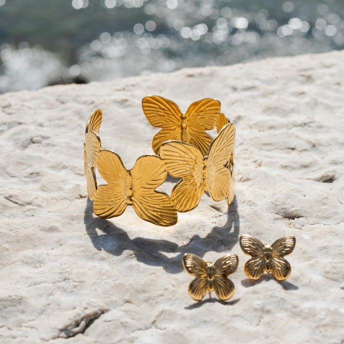 STEEL BUTTERFLY EARRINGS