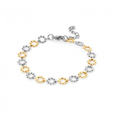 PULSERA FLORES DE ACERO