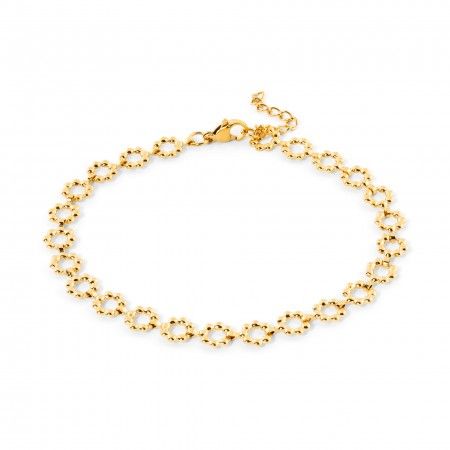 STEEL FLOWERS ANKLET