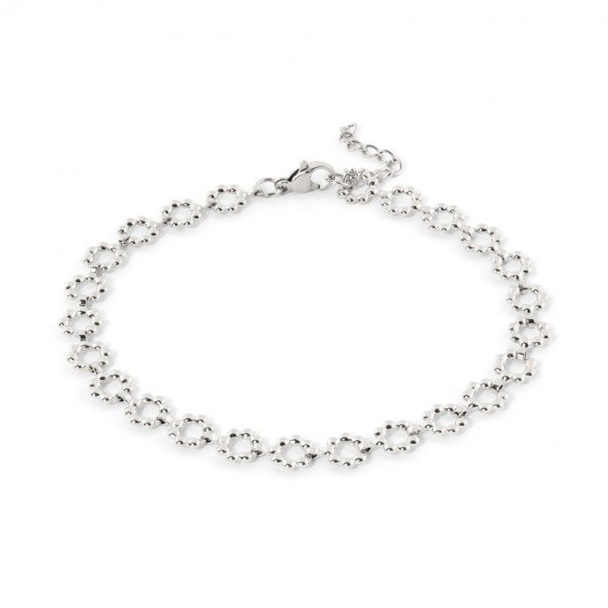 STEEL FLOWERS ANKLET
