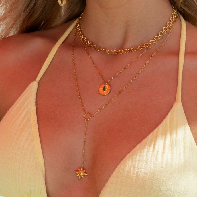 STEEL NECKLACE WITH STAR