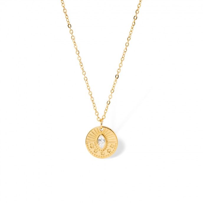 COLLAR DE ACERO CON CIRCONITA
