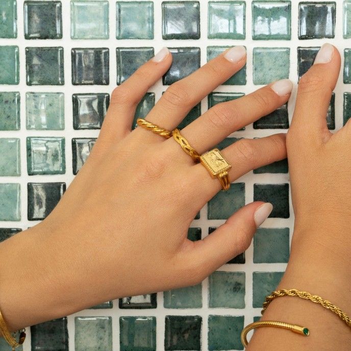 ANILLO TRENZADO DE ACERO
