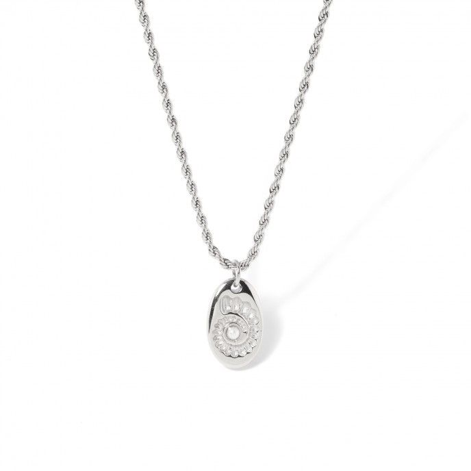 STEEL NECKLACE WITH SHELL