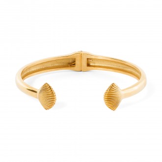 RIGID STEEL BRACELET WITH SHELLS