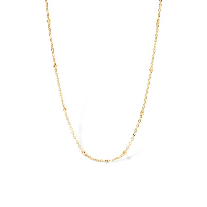 BEADS SILVER CHAIN NECKLACE