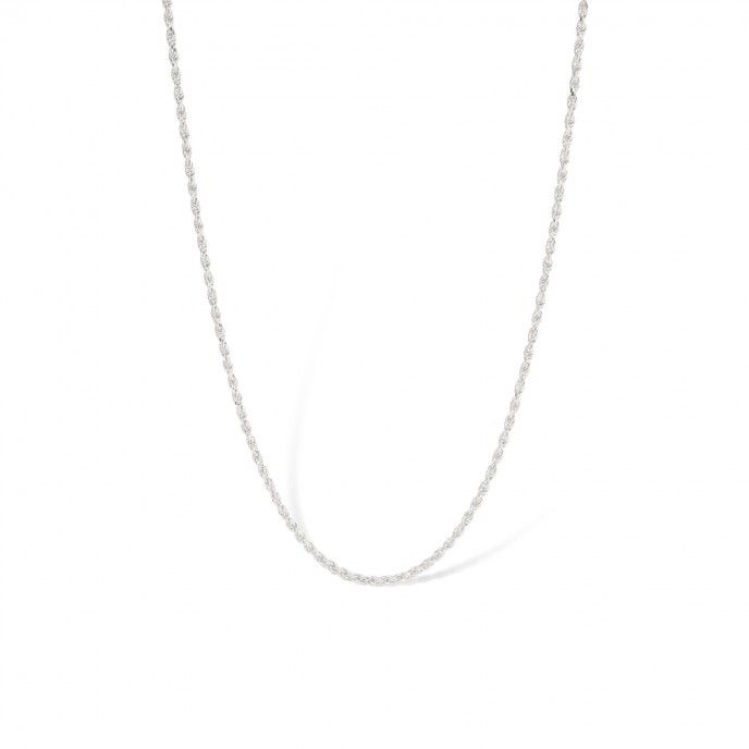 TWISTED SILVER CHAIN NECKLACE