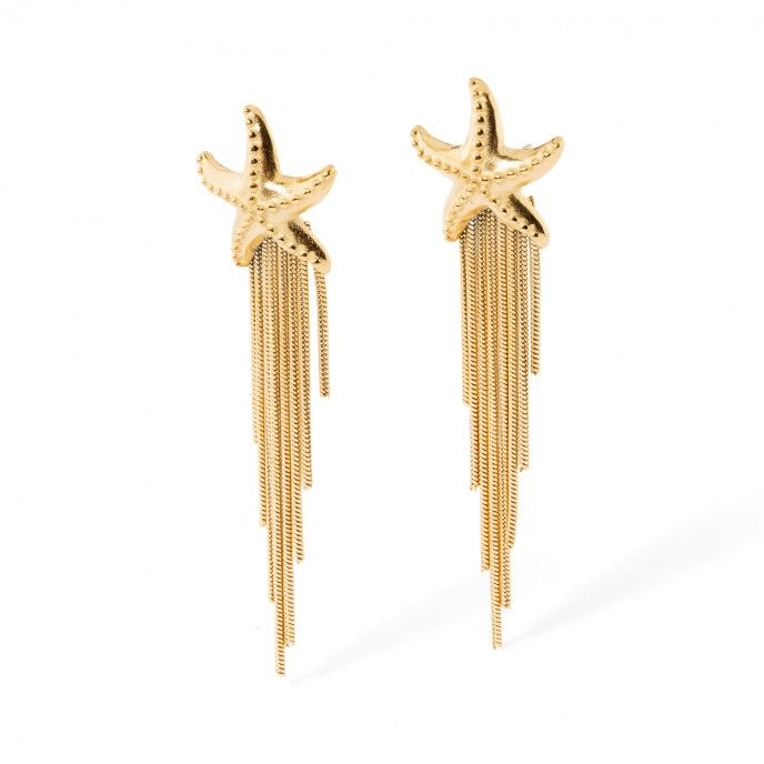 STEEL STARFISH EARRINGS