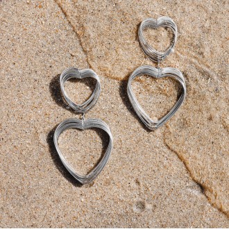 STEEL HEARTS EARRINGS