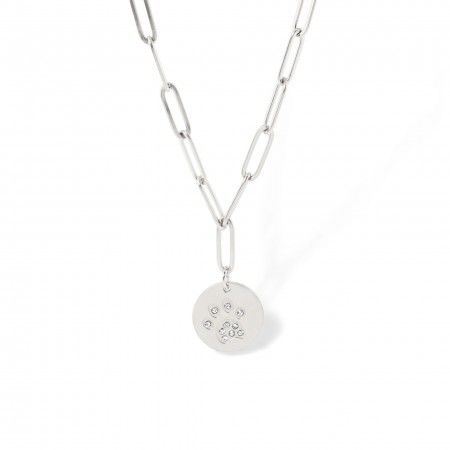 STEEL PAW NECKLACE
