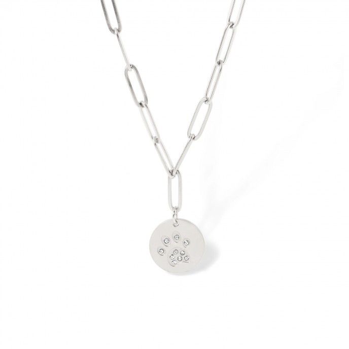 STEEL PAW NECKLACE