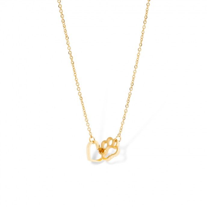 STEEL PAW NECKLACE